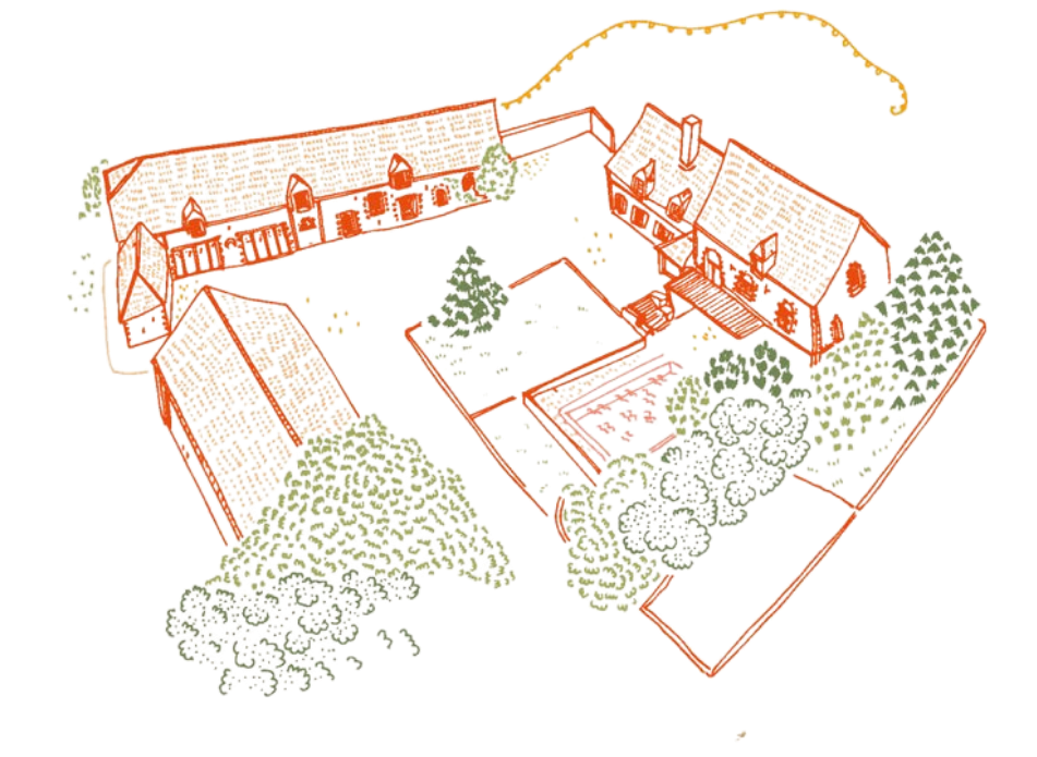 Illustration d'un domaine vue du ciel